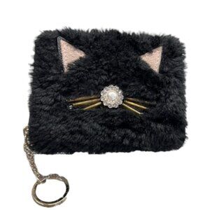 Kate Spade New York Dani Brighton Lane Black Cat Wallet with Keychain